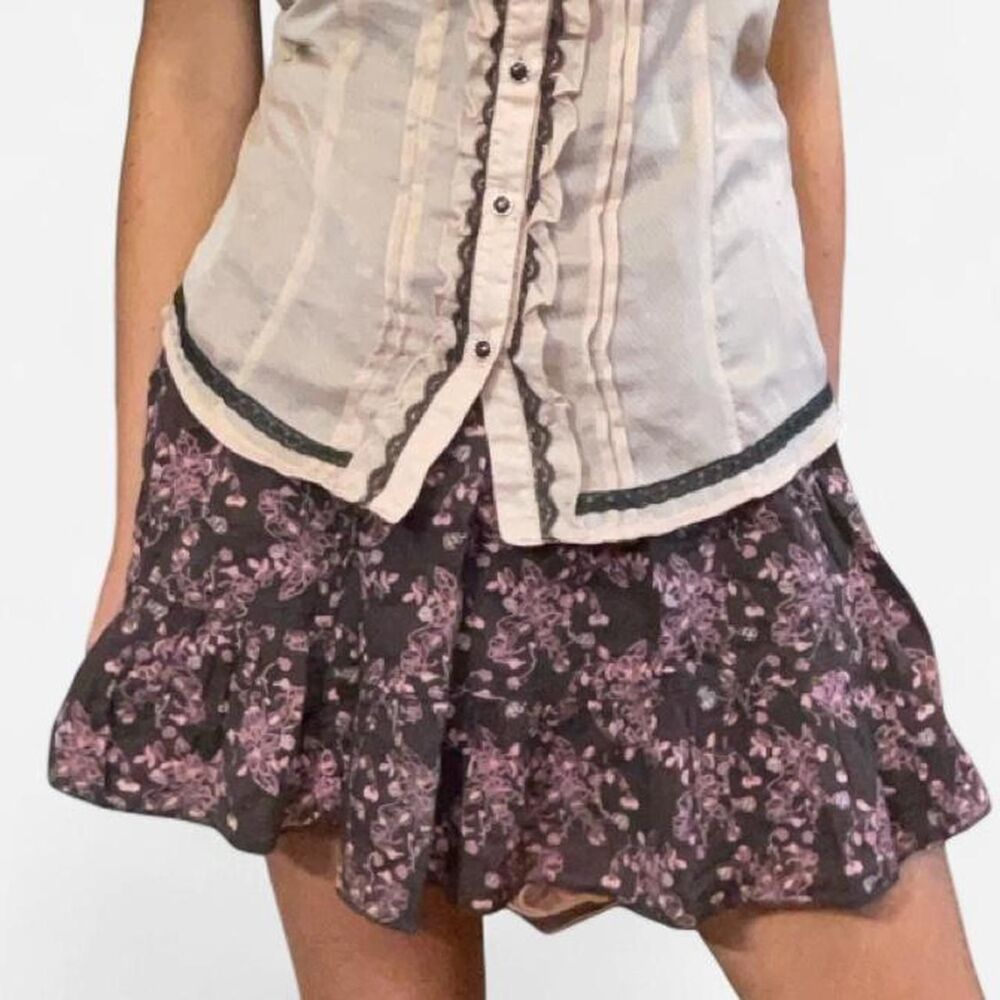 Edikted Women's Brown and Pink Skirt